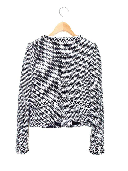 トゥービーシック LINTON W5E53-841-05 ノーカラージャケット 40 ホワイト リントン ツイード ITHS2S7HXD20