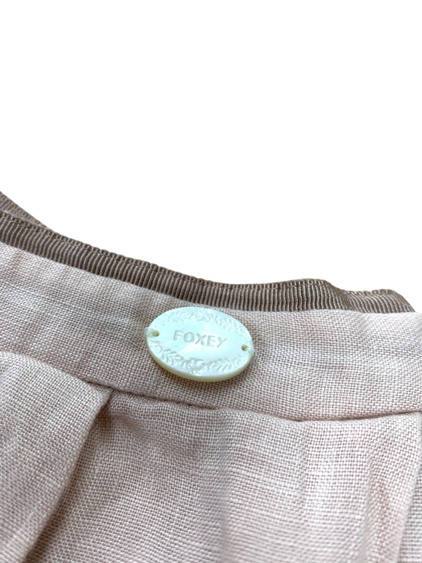 フォクシー 34196 スカート 40 ピンク ベルフラワー リネン ITEGPJCK7KKW 【SALE】