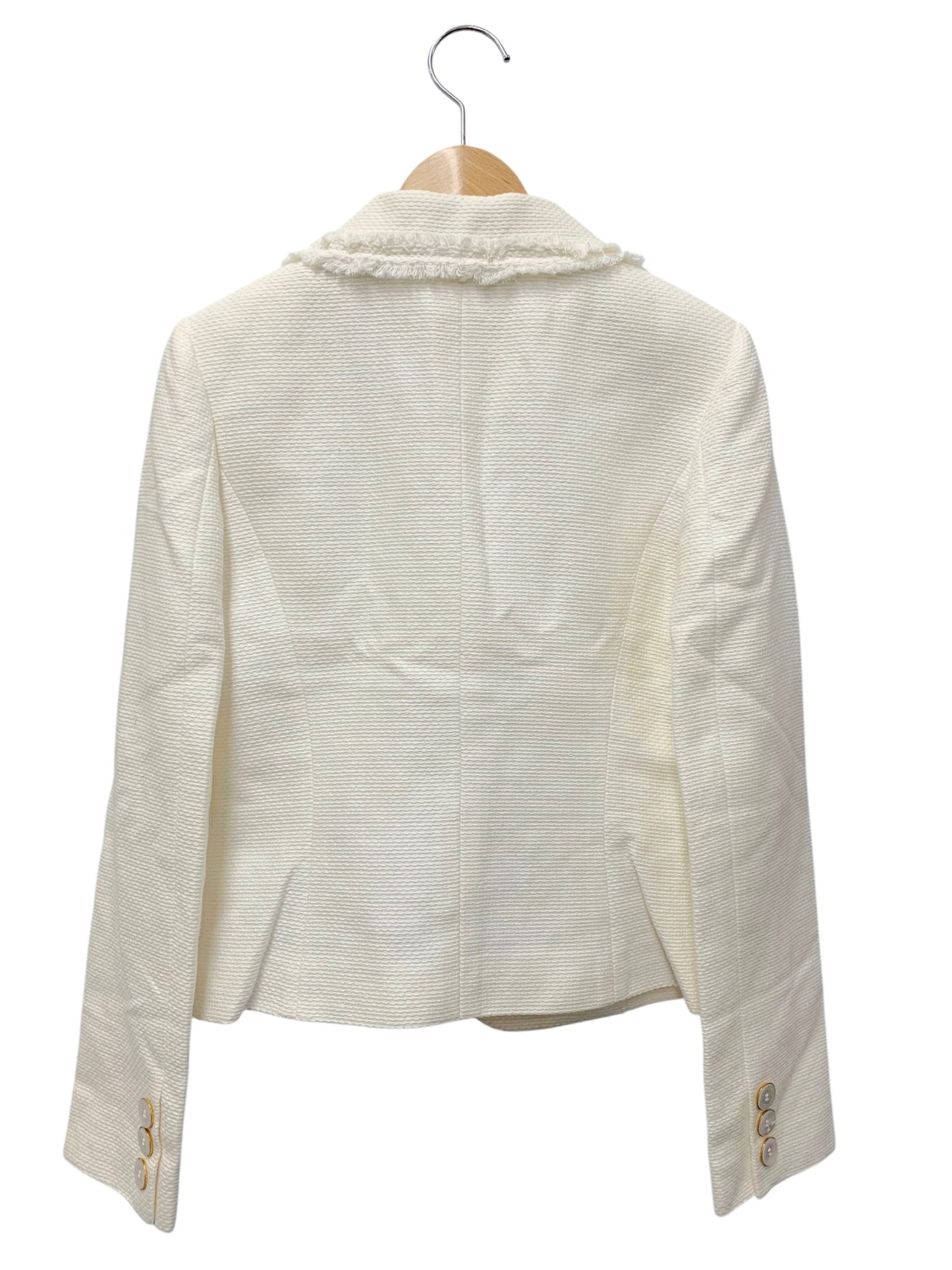 ハロッズ 19100151 ジャケット 2 ホワイト フリンジ コットン キュプラ ITS78MGBM6C1 【SALE】