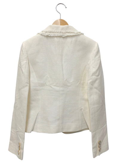 ハロッズ 19100151 ジャケット 2 ホワイト フリンジ コットン キュプラ ITS78MGBM6C1 【SALE】