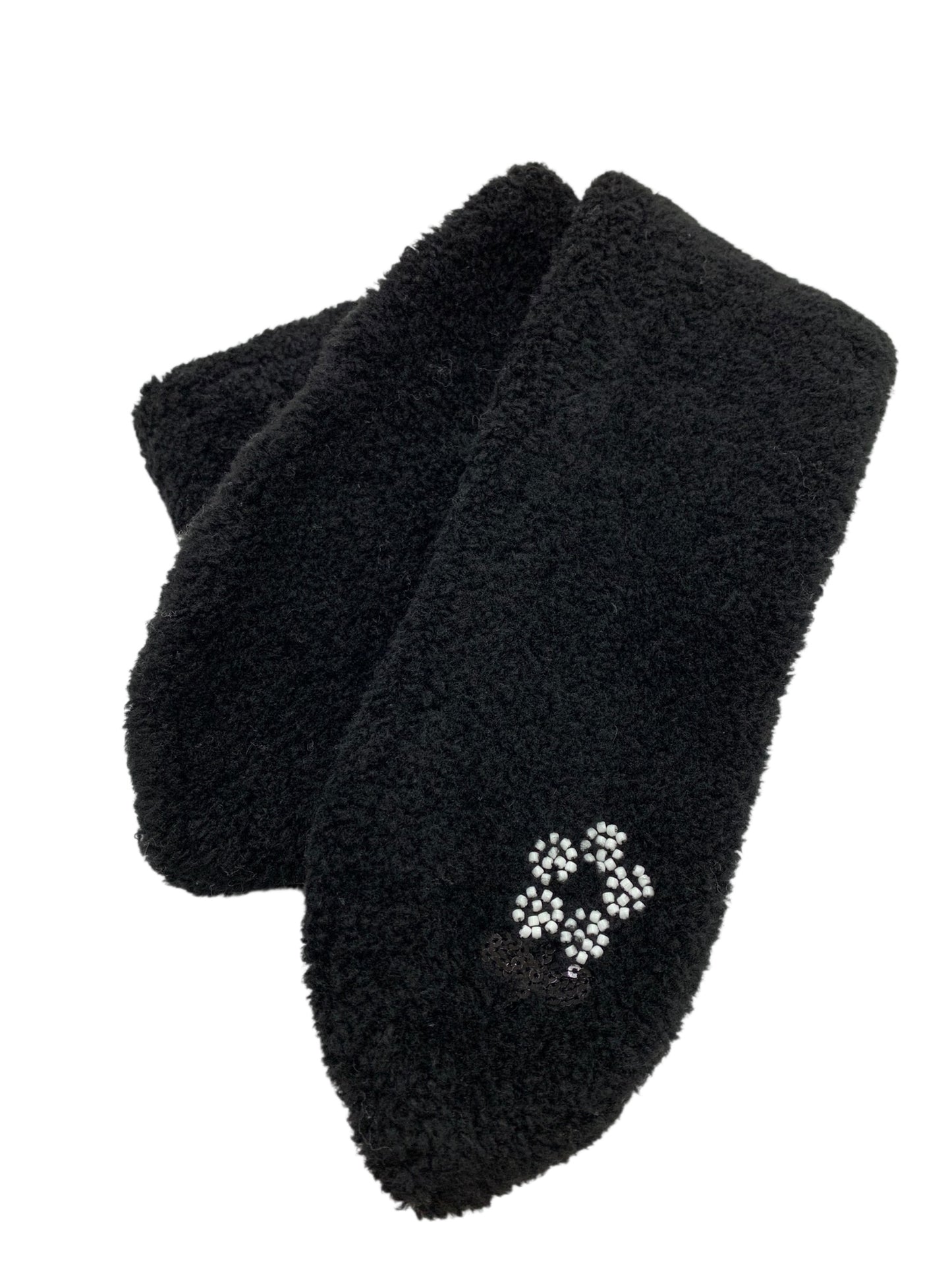 エムズグレイシー 114606　 ジャケット 38 ブラック ボア マフラー付 バイカラー ITP9GQZBR01W