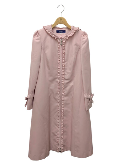エムズグレイシー 419101 コート 40 ピンク プリントライナー付き フリル IT9UXMUBCXFZ