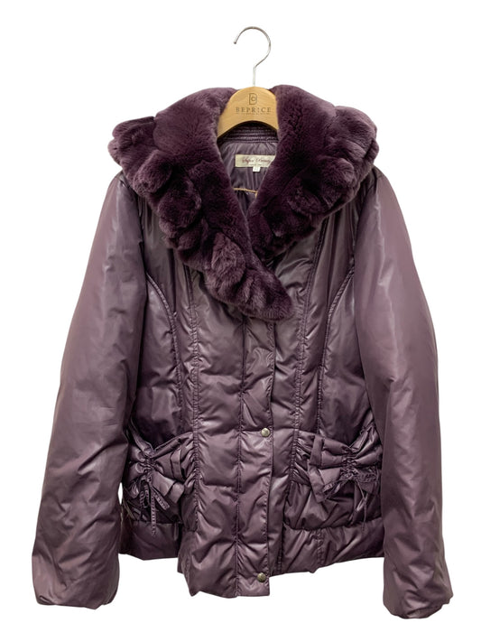 スーパービューティー ダウンジャケット 42 パープル リボン レッキスファー ITL1EIS00SKU