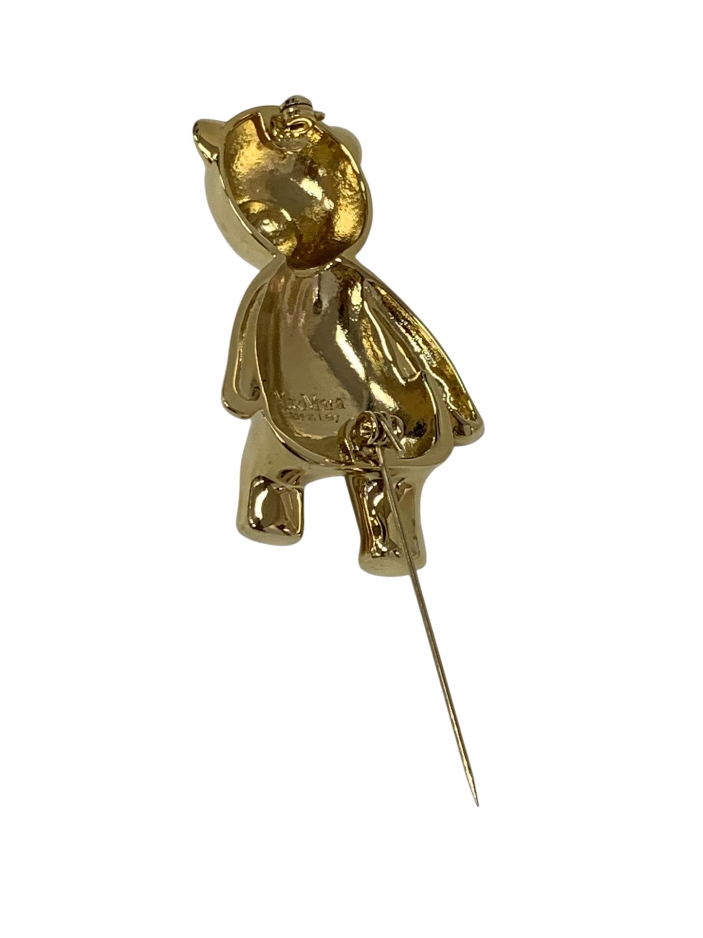 マックスマーラ ブローチ ゴールド テディベア ロゴM ラインストーン ITNIY0ZZ4HOU