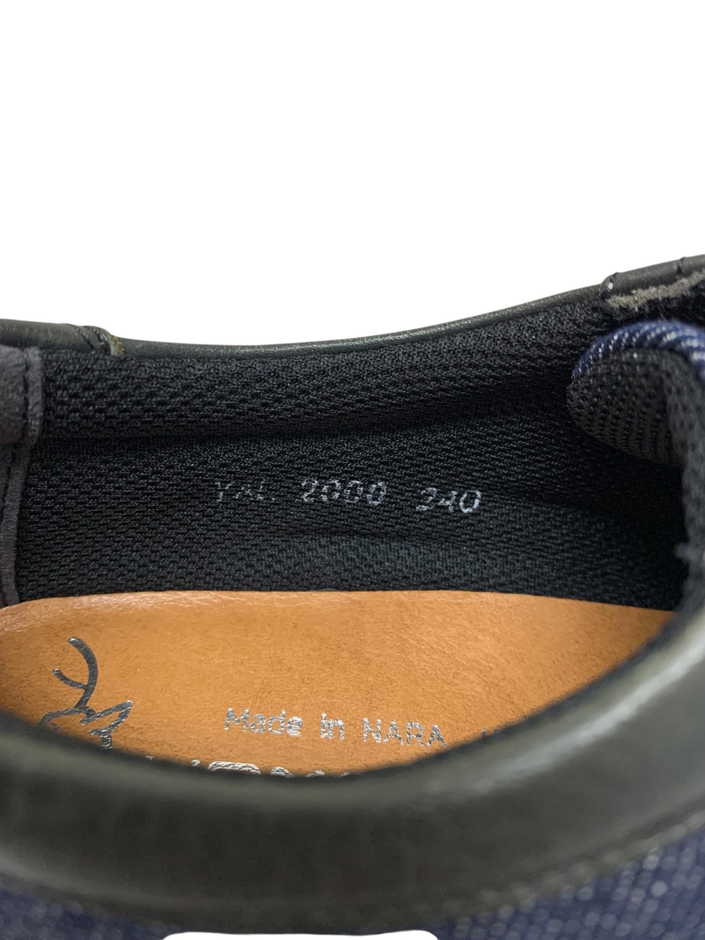 倭イズム YAL2000 スニーカー 24 ブラック 姫路レザーx倉敷デニム 日本製 ITN4ZKEHUTAM