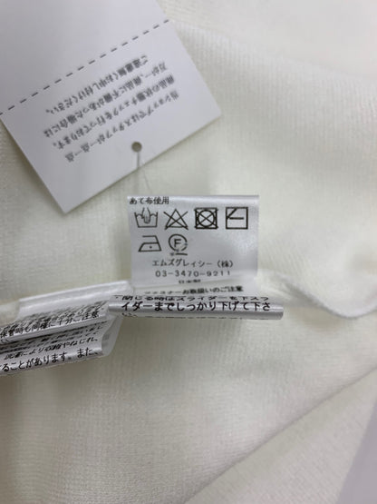 エムズグレイシー 裾レーシージップアップ 418125 カーディガン 38 ホワイト ITXC7IJTL8LC
