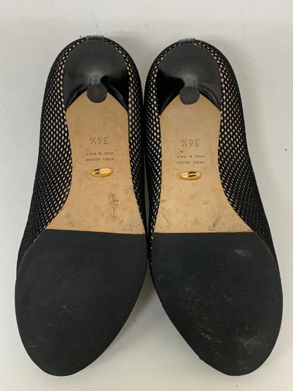 セルジオロッシ パンプス 36.5 ブラック メッシュ ITALXPSJL5LG