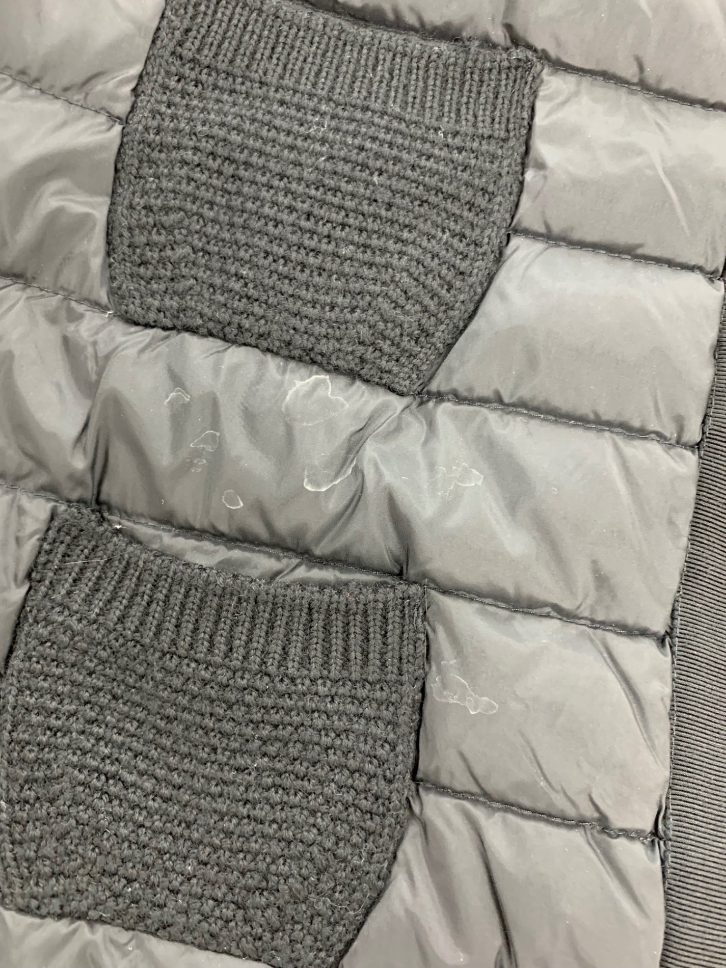 モンクレール MAGLIONE TRICOT ALLA COREANA C20930474800 98125 ジャケット M ブラック ニット切替ダウン ITHMUPVI2M28