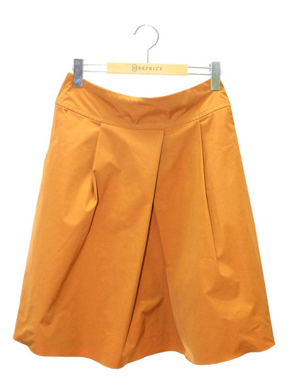 フォクシーニューヨーク ストレッチタフタ 24126 スカート 38 オレンジ ITQ0CZTQ4L9W