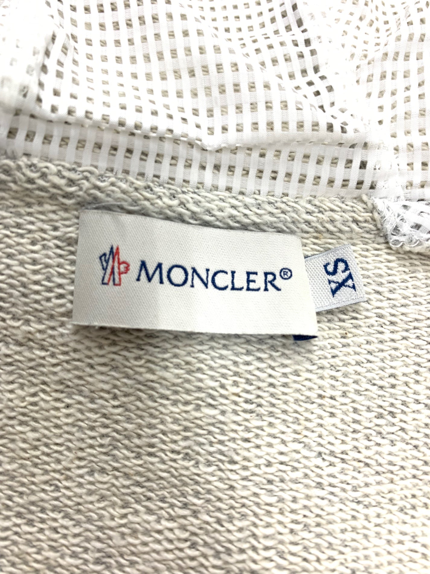 モンクレール MAGLIA CARDIGAN 510938490100 XS グレー ダブルジップ フード メッシュ IT80HXO2AVY0 【SALE】