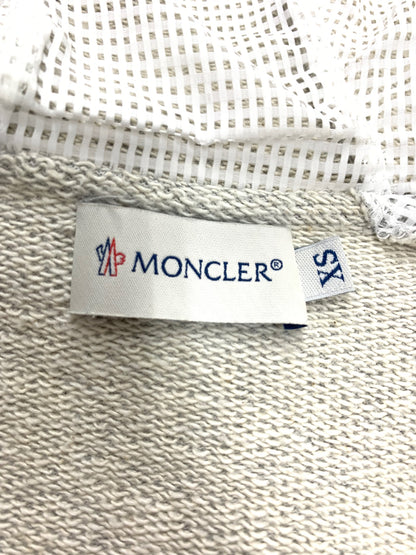 モンクレール MAGLIA CARDIGAN 510938490100 XS グレー ダブルジップ フード メッシュ IT80HXO2AVY0 【SALE】