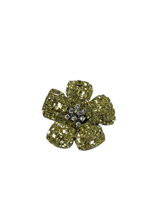 フォクシーブティック ブローチ イエロー ラインストーン フラワーモチーフ ITDUAZOZXK4B