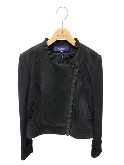 エムズグレイシー Suede Touch Jacket 814532 ジャケット 40 ブラック ITBLL6T4XTA4