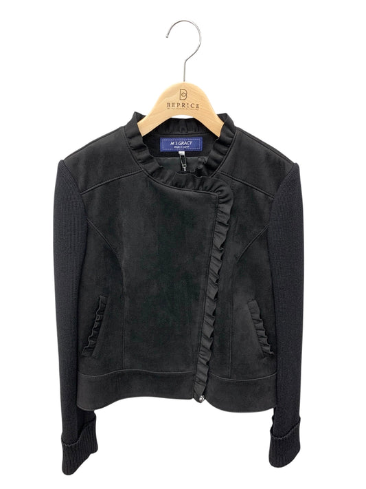 エムズグレイシー Suede Touch Jacket 814532 ジャケット 40 ブラック ITBLL6T4XTA4