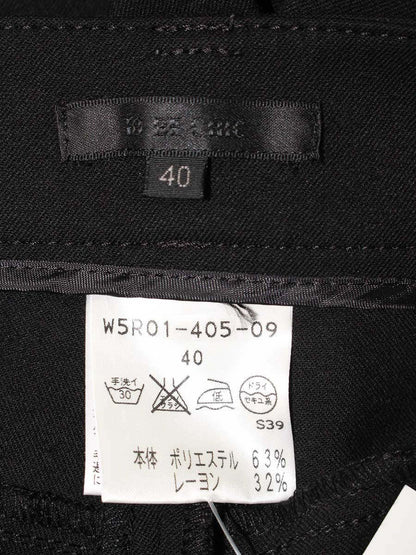 トゥービーシック W5R01-405 パンツ 40 ブラック ストレッチ 裾リボン ITC1CQKOEBQ8