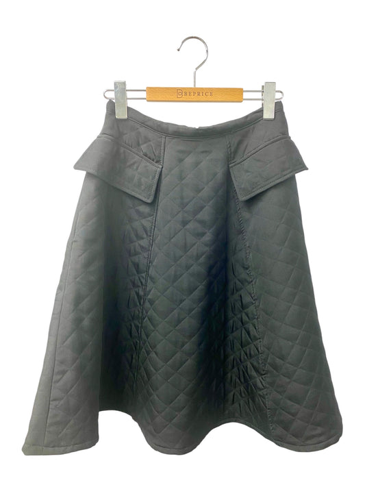 エムズグレイシー 017517 スカート 38 ブラック キルティング ITCJQMQSM8Z6