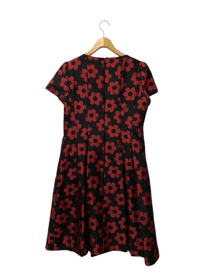 エムズグレイシー 331605 ワンピース 44 ブラック フラワーモチーフ ウール混 IT8ANP8KDTLY