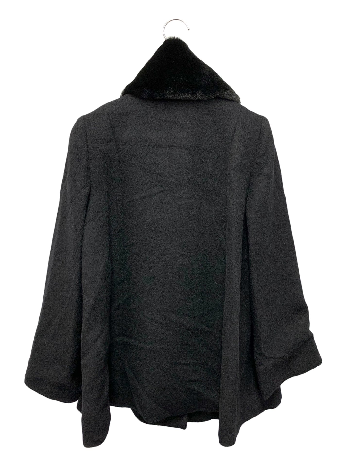 トゥービーシック W5B07-203-09 コート 40 ブラック ノーカラー アルパカ混 フェイクファー ITKXVW7SI79U 【SALE】