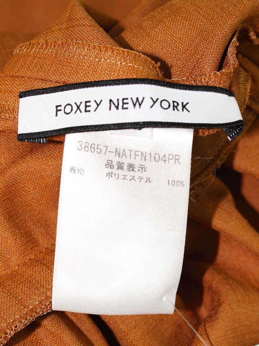 フォクシーニューヨーク LINEN FACE BLOUS 38657 ブラウス チュニック 38 ブラウン/テラコッタ ITDEIJL7X58A