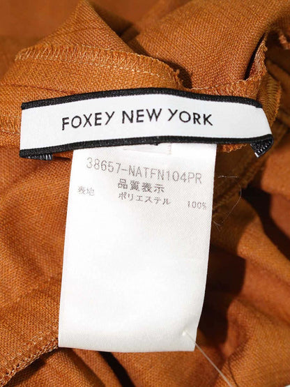フォクシーニューヨーク LINEN FACE BLOUS 38657 ブラウス チュニック 38 ブラウン/テラコッタ ITDEIJL7X58A