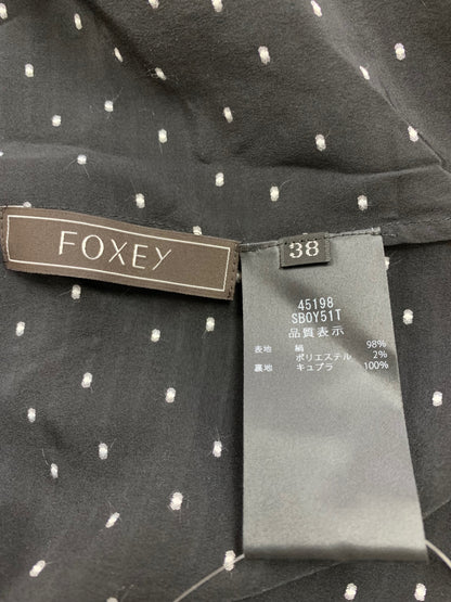 フォクシーブティック Blouse 45198 ブラウス 38 ブラック ドット ITLWK75C7YRS