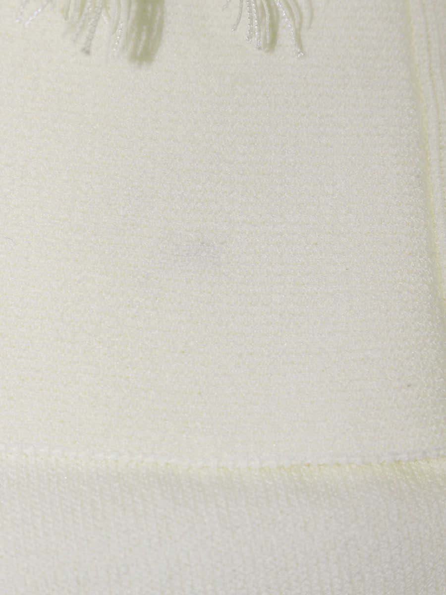 エムズグレイシー レース重ねフリルニット 318336 カーディガン 38 アイボリー ITVO28ICOQC8