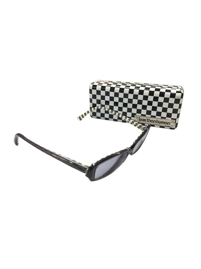 レスザンヒューマン パンチラッ-11-ハンイナリ メガネ 眼鏡 ブラック チェック セルフレーム フルリム スクエア ITEPNS24D5N4 【SALE】