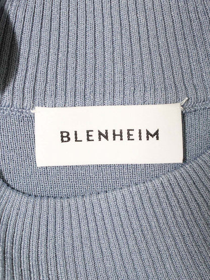 ブレンヘイム U742-005 ニットセーター M ブルー リブネック ITE00JKGAE5U