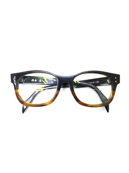 杉本圭(スギモトケイ) KS-22 メガネ ブラック/ブラウン セルフレーム スクエア 太セル ITYIJAKP1TFC