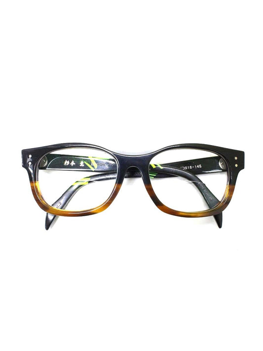 杉本圭(スギモトケイ) KS-22 メガネ ブラック/ブラウン セルフレーム スクエア 太セル ITYIJAKP1TFC