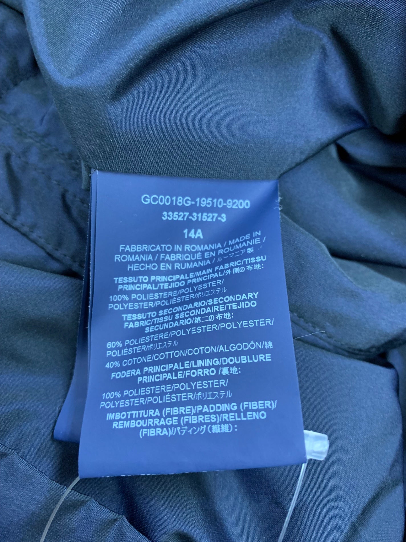 ヘルノ GC0018G コート 14A ネイビー 異素材ミックス フード 2way スウェット袖 ITMLD7U3LNYM