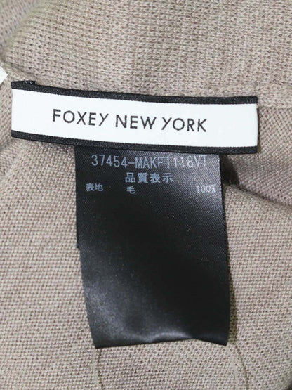 フォクシーニューヨーク collection 37454 パンツ 38 ベージュ ワイド ウール ITSRAVOW20NN