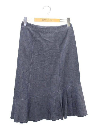 エムズグレイシー 217321 スカート 38 ネイビー デニム調 ITSZ0QDTOMXI 【SALE】