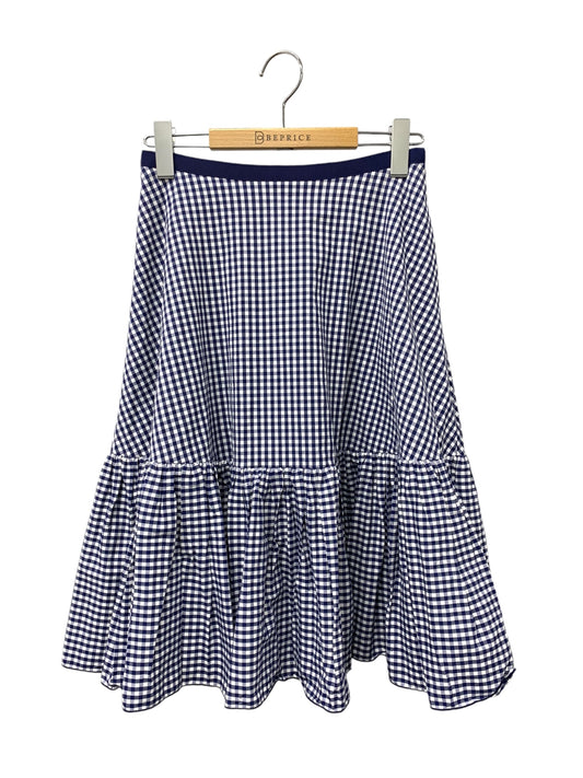 フォクシーニューヨーク Skirt Daffodil 40089 スカート 38 ブルー ギンガムチェック ITIL8OAJ6B9O