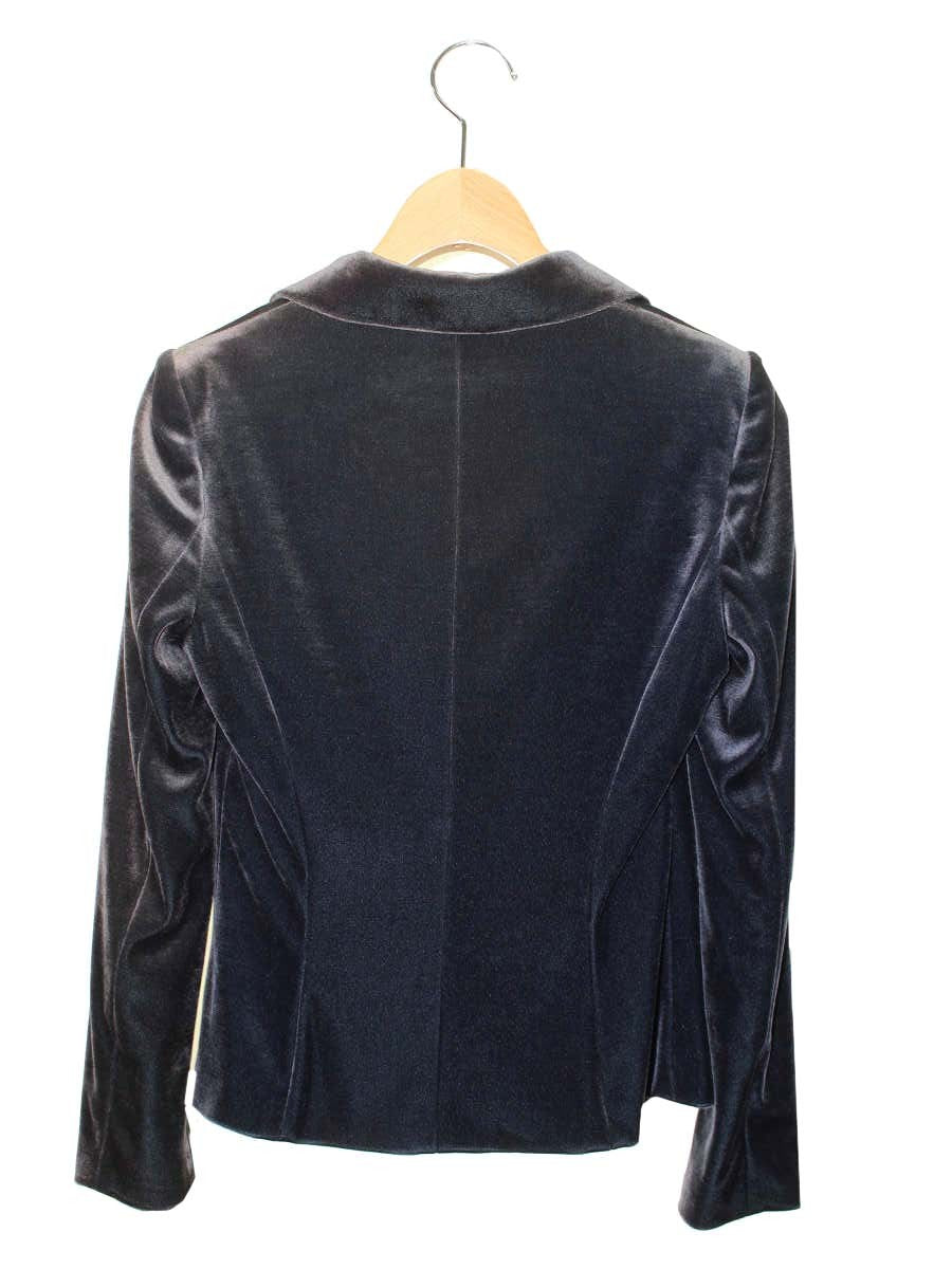 アナイ 10321-15-62-360 テーラードジャケット 36 ネイビーグリーン ベロア IT44LBMP3WGE