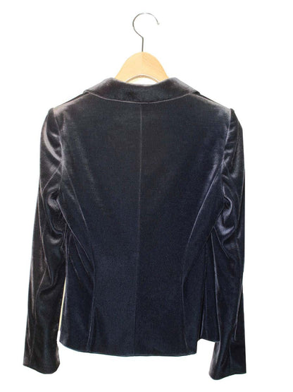 アナイ 10321-15-62-360 テーラードジャケット 36 ネイビーグリーン ベロア IT44LBMP3WGE