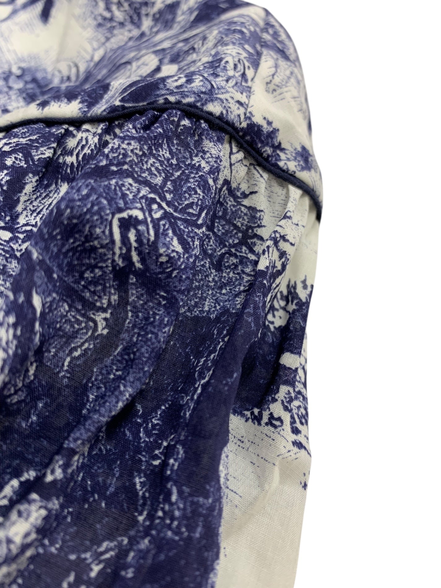 エポカ トワルドジュイプリント フレアドレス M5J24-549-25 ワンピース 40 ブルー 25SS ITTVFSZEJZRS