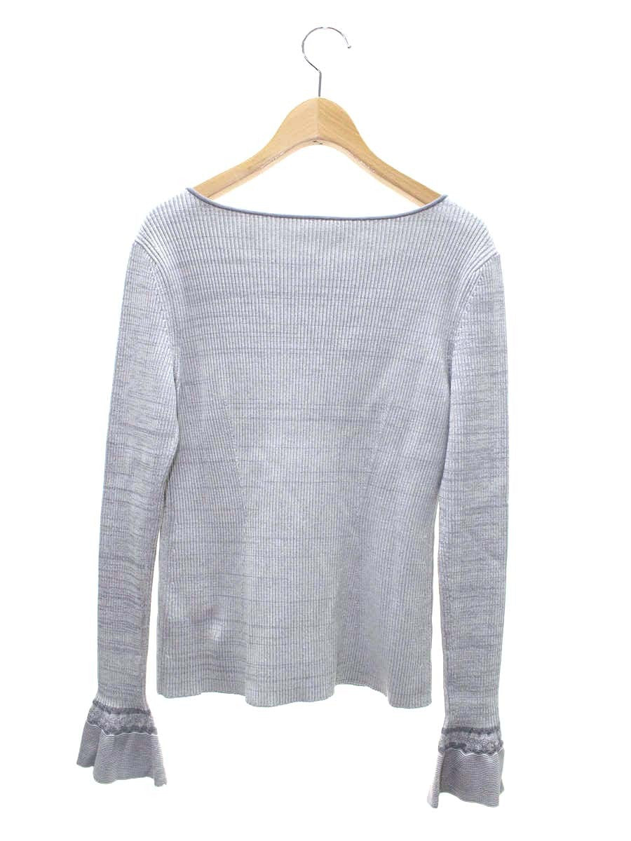 アディアム 41727 トップス S グレー ニット 袖フリル ITFZX8LP4AQ4