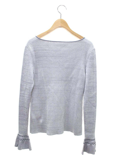 アディアム 41727 トップス S グレー ニット 袖フリル ITFZX8LP4AQ4