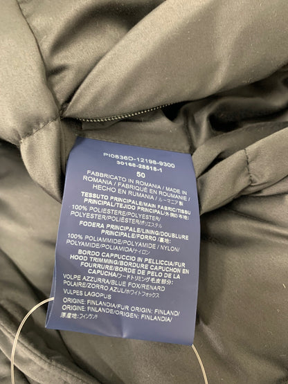 ヘルノ PI0836D 12198 9300 ダウンコート 50 ブラック フォックスファー ITQTGFETCFO0