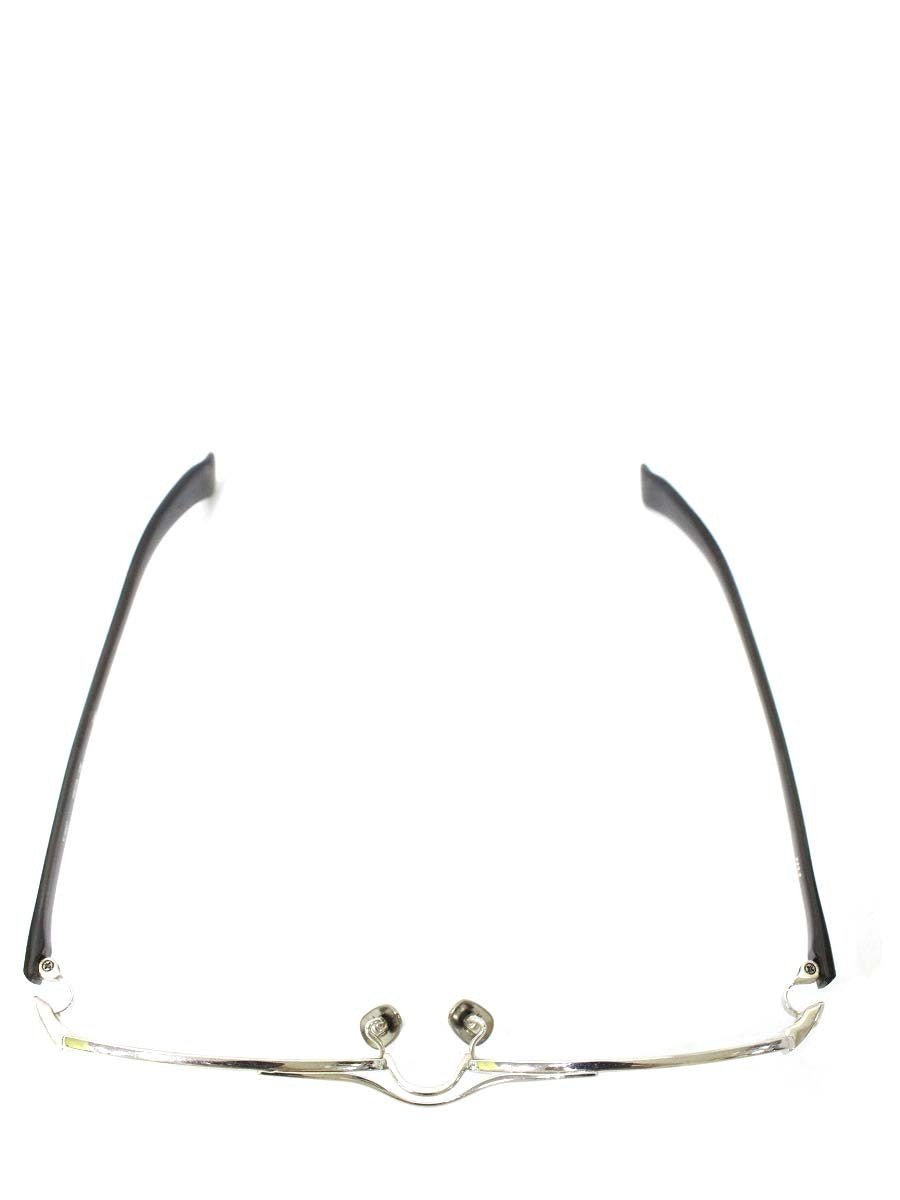 フォーナインズ S-640T 眼鏡 メガネ シルバー/グレー コンビフレーム ハーフリム スクエア ITPQ3ZFPEHR0