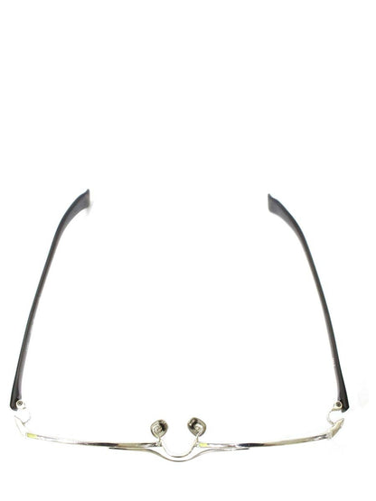 フォーナインズ S-640T 眼鏡 メガネ シルバー/グレー コンビフレーム ハーフリム スクエア ITPQ3ZFPEHR0