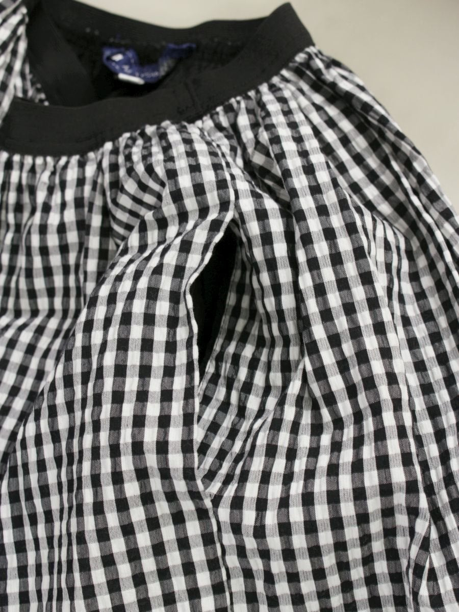エムズグレイシー 627309 スカート 40 ホワイト ギンガムチェック IT59TDJX0XS4