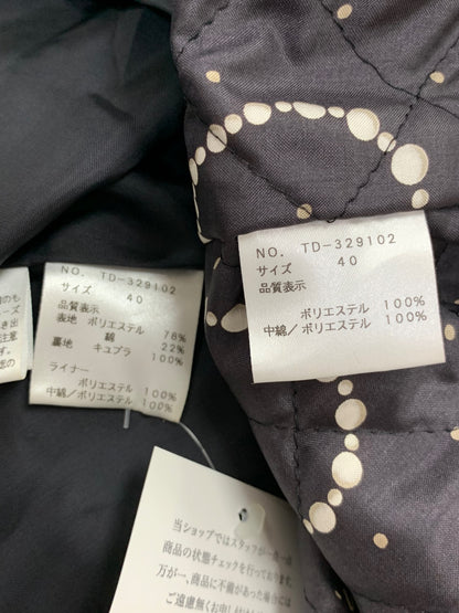 エムズグレイシー 329102-2 コート 40 ブラック ビジューボタン ライナー付き ITM9O2DMM4PW