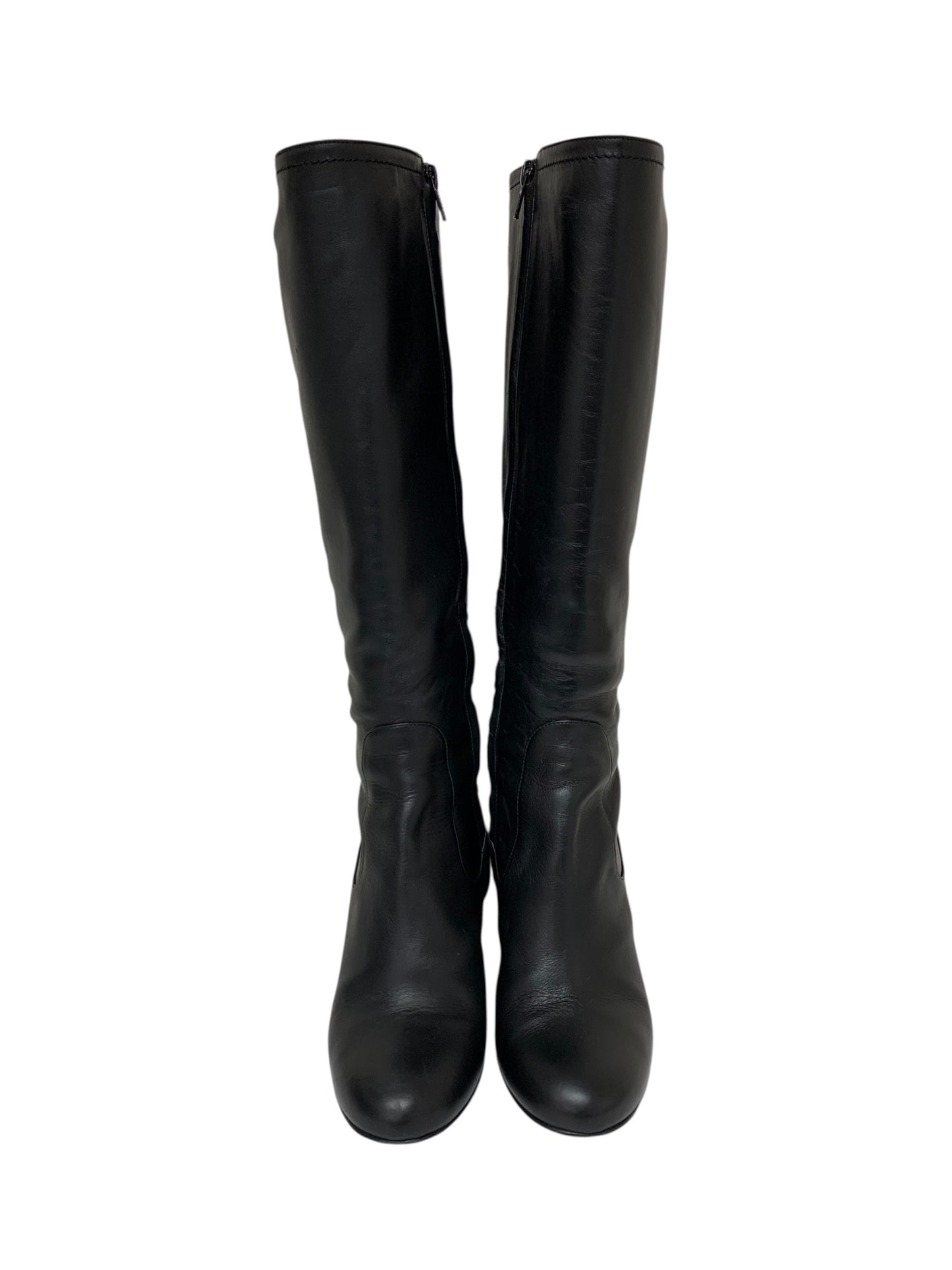 マックスマーラ ブーツ 37 ブラック ラウンドトゥ サイドジップ ITSOM4PDEUV4 【SALE】