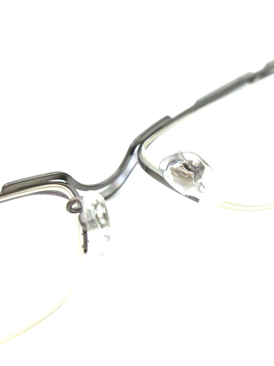 フォーナインズ S-306T メガネ グレー メタルフレーム ハーフリム スクエア ITDC8LN75AY8
