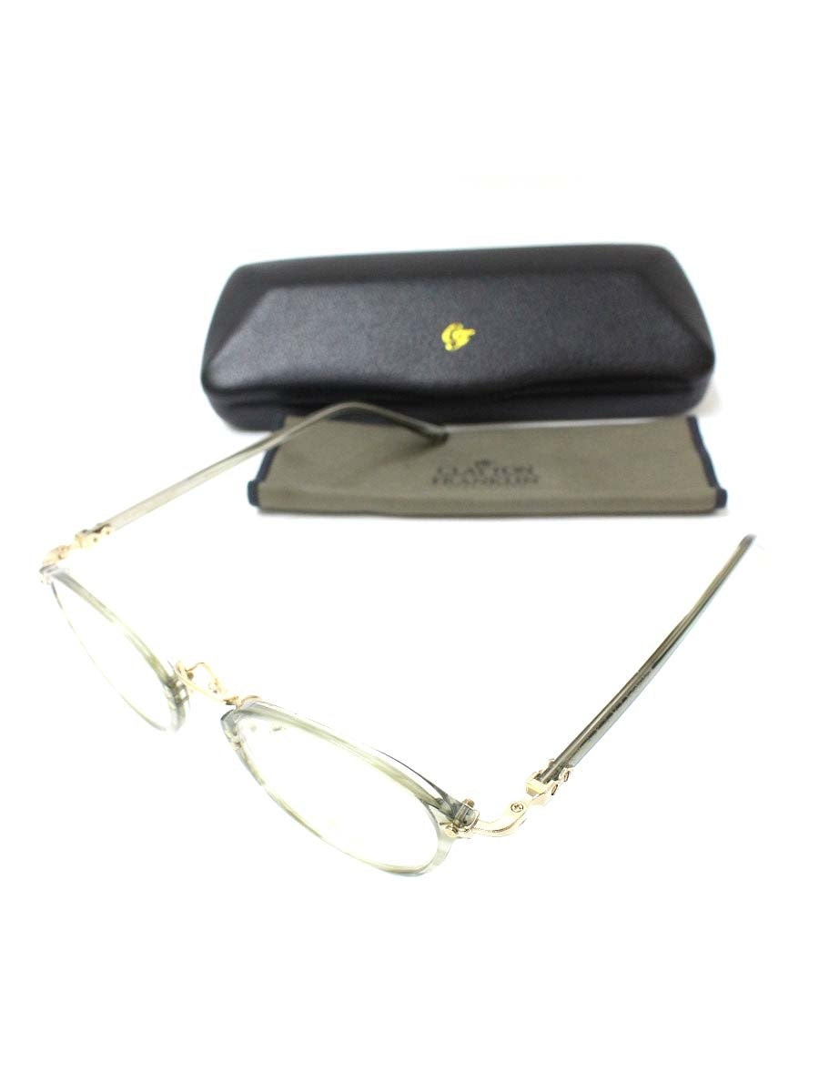 クレイトンフランクリン 595 LGS メガネ クリアカーキ コンビフレーム フルリム ボストンシェイプ IT038PAT7544