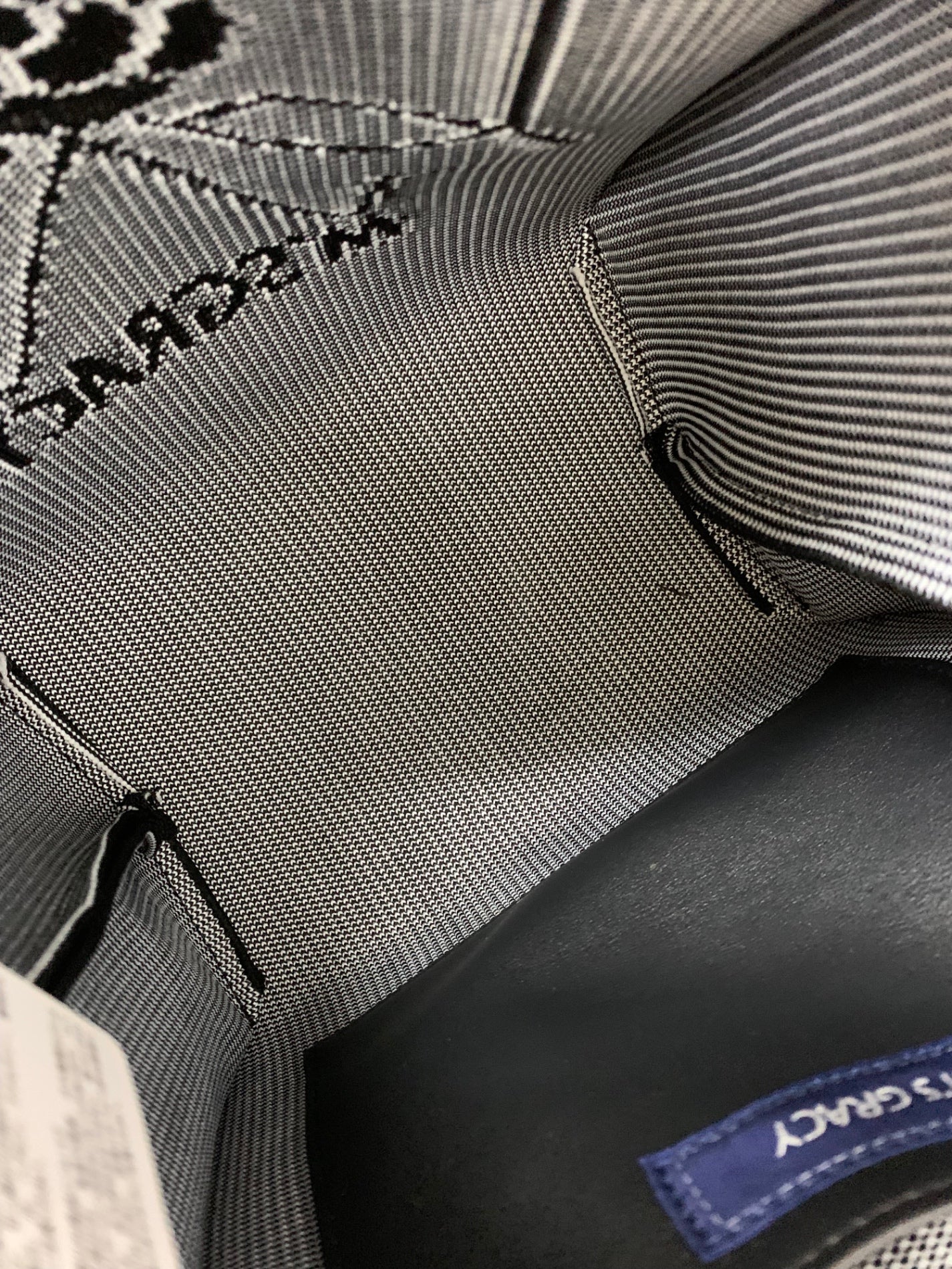 エムズグレイシー リボンコサージュ柄ニット 494523 トートバッグ ブラック ITT19FKBXFKG