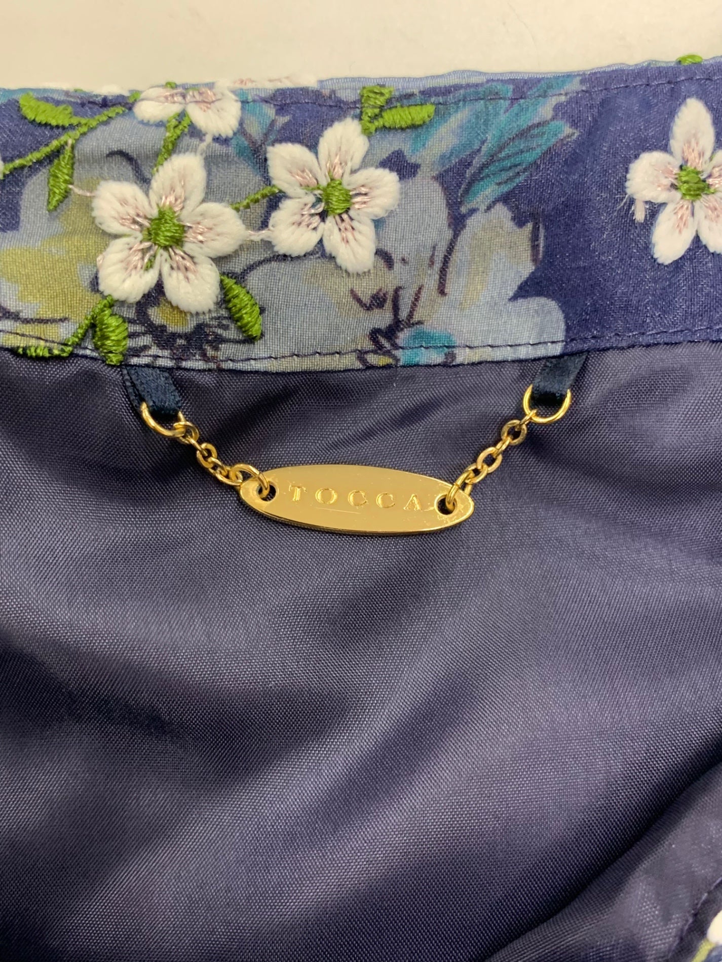トッカ STARRY NIGHT スターリーナイト 受注生産品 OPTOIZ0900 ワンピース 2 ネイビー フラワーモチーフ 刺繍 ITLJTWN1SFIQ