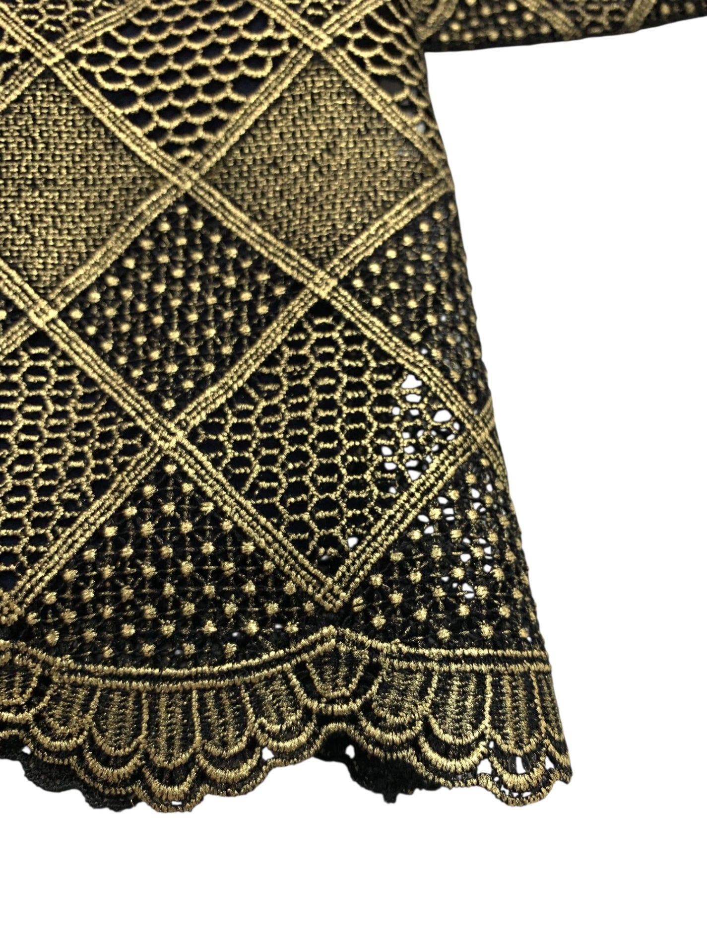 セントジョン K15S002 ワンピース 0 ゴールド ツイード ラメ ドレス IT0USDUODL7L